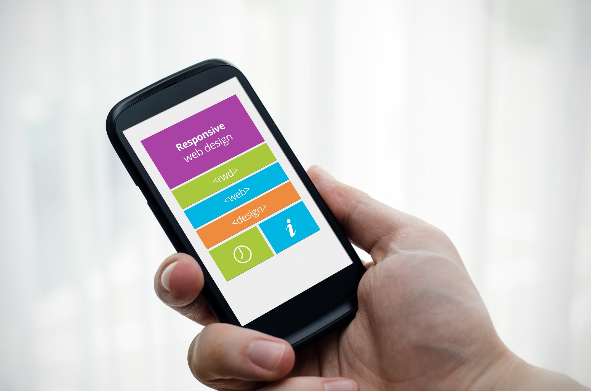 Responsive web design on mobile phone